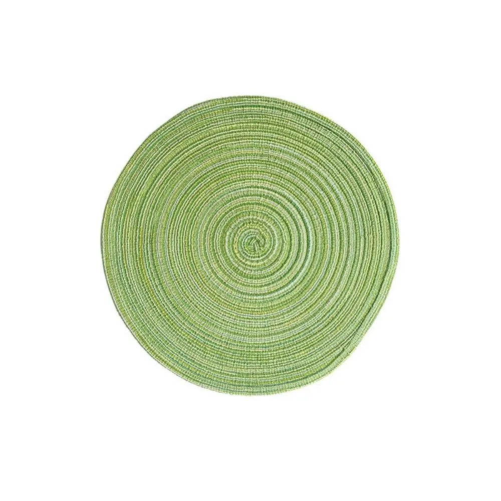 Elegant Placemats Round Design Insulation Pad Heat-Resistant Dining Table Mat Anti-Slip Dinnerware Placemat Bl22096